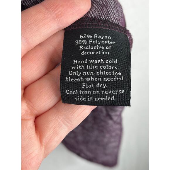 Rock & Republic Plum Perfect Shark Bite Hem Tank Top - XL NWT - Picture 5 of 10